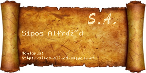 Sipos Alfréd névjegykártya