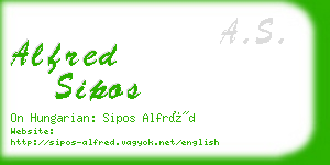 alfred sipos business card